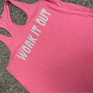 Hot pink under armor workout tank